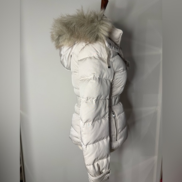 Zara Cream Color Buffer Jacket /duck Down/ Water Repellent/ - Picture 3 of 8